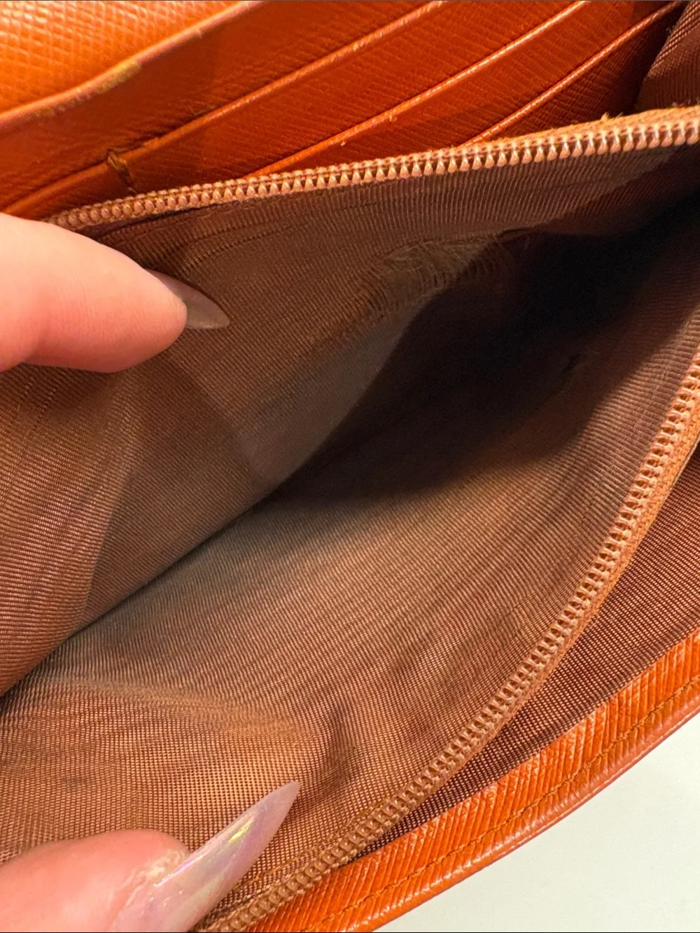 Salvatore Ferragamo Burnt Orange Leather Continental Wallet with Silver Gancini